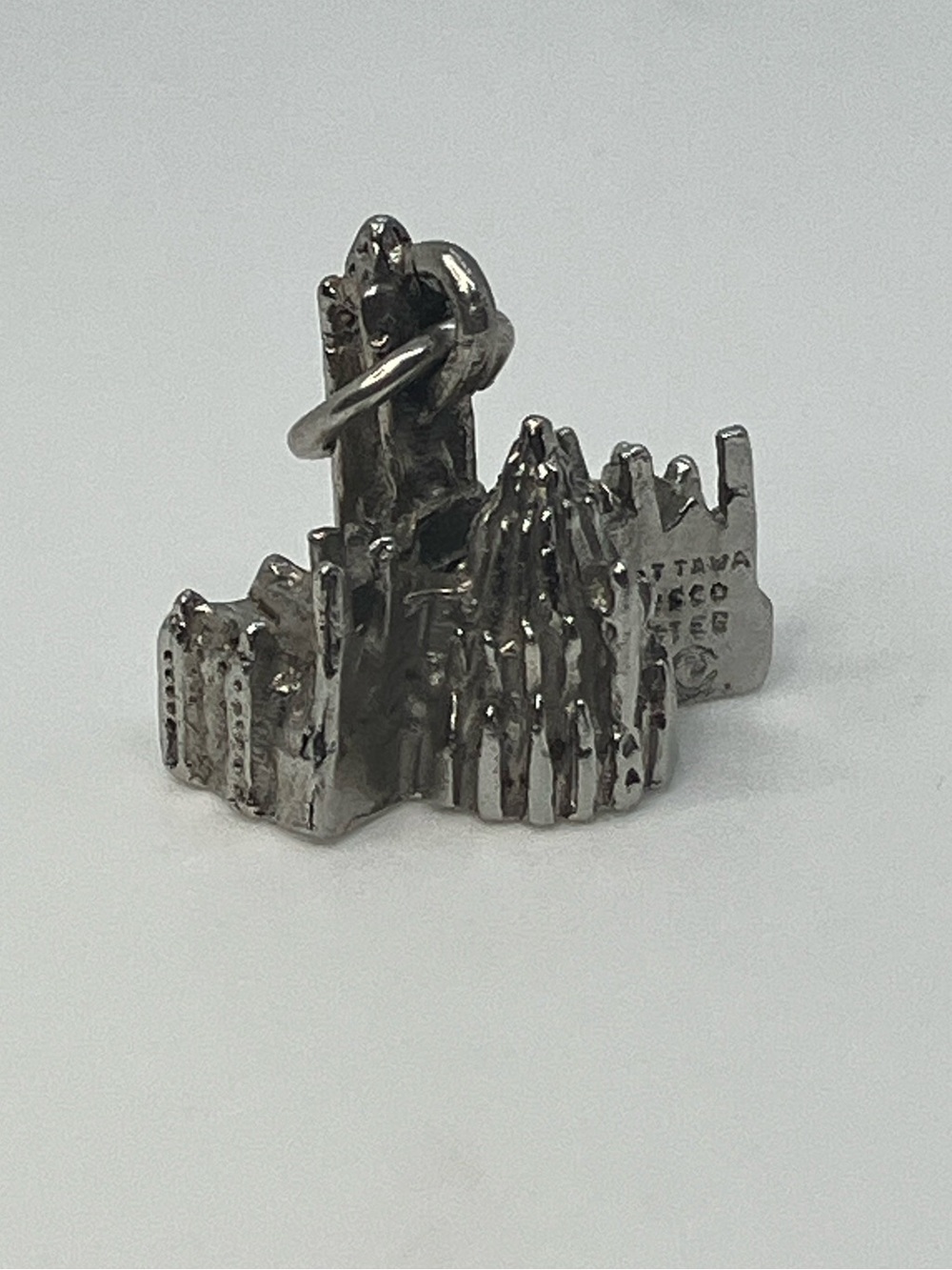 Vtg 925 Sterling Silver Ottawa Parliament Building Travel Charm Pendant
